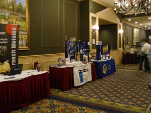 Our exhibit at the conference, displaying various products and information