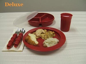 Redware Dishes for Alzheimer's patients, Deluxe Set